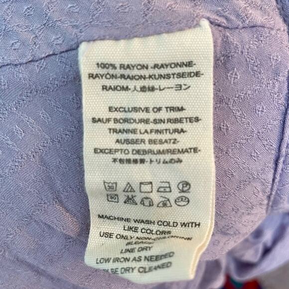 Free People Tops Rayon Light Purple Dream Girl Wrap Blouse Size XS Boho - Picture 9 of 9